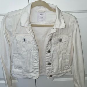 Cotton On white denim jacket (crop jacket)